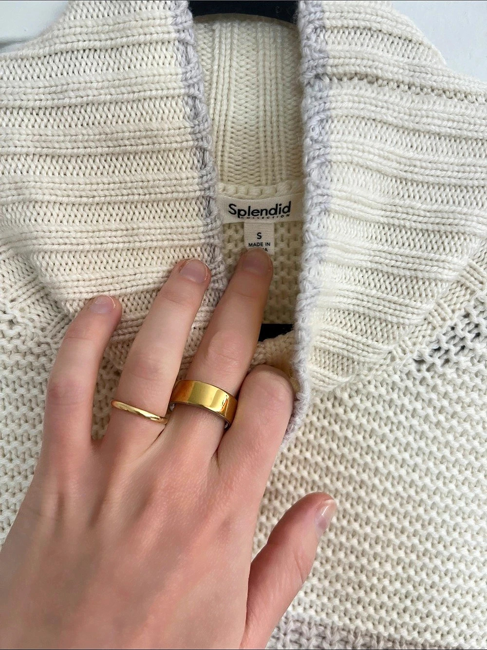 Splendid Color Block Cream Sweater - Picture 2 of 2